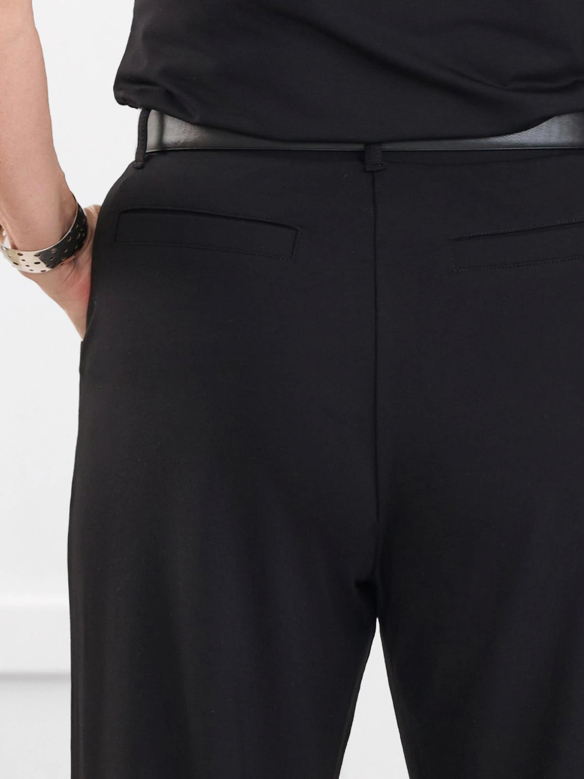 Viviana high waisted straight leg pant for women in Black 