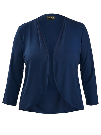 Wesley cropped waterfall cardigan for women in Navy 