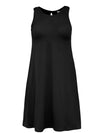 An off figure image of Miik's Aubrey reversible swing dress in black