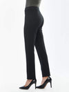 A side close-up image of Miik's Avery pull-on pant in black