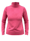 An off figure image of Miik's India reversible fleece funnel neck sweater in pomegranate