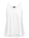 An off figure image of Miik's Reesa racerback high-low tank top in white