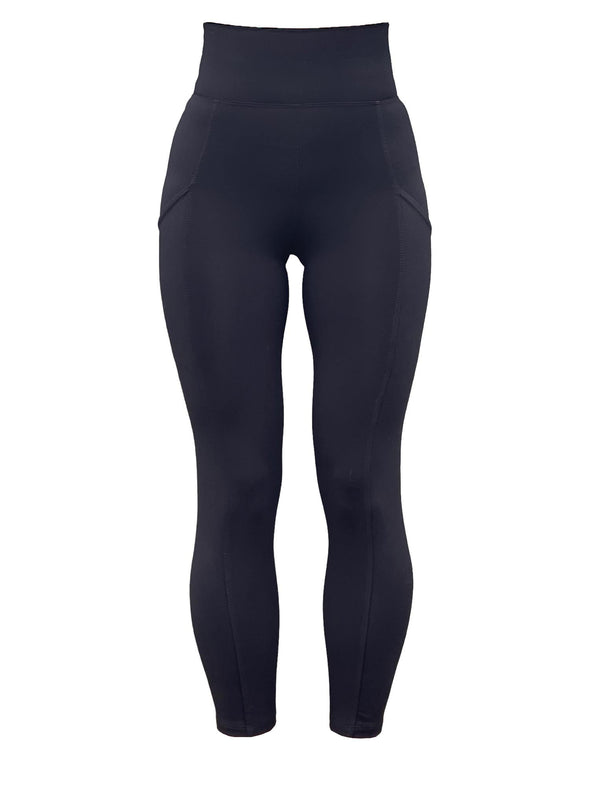 An off figure image of Miik's Seana high waisted pocket capri legging in black