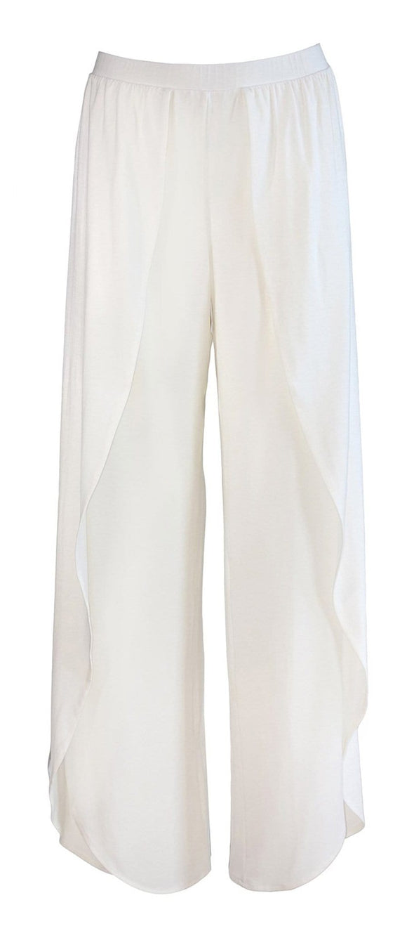 An image of Miik's Shea tulip pant in white with a white background.