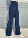 Close up of Miik's Sierra high waisted pocket pant in navy