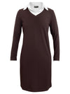 An off figure of Miik's Adelaide collared faux layered dress 