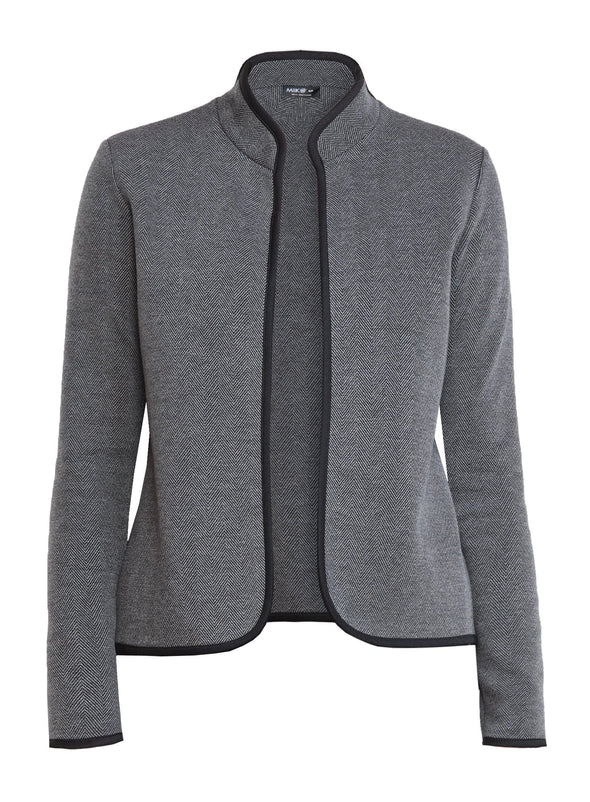 Off figure of Miik's Emerson boxy blazer in grey.